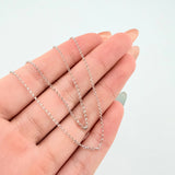 Cadena Roll On 1.35gr / 15 3/4 in / 1.3mm Oro Blanco +3 18K ©