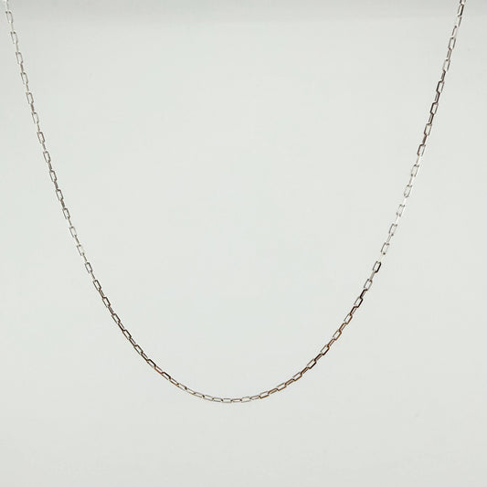 Cadena Cajón 1.1gr / 15 3/4 in / 1mm Oro Blanco +3 18K ©