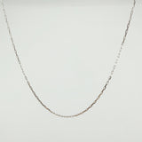 Cadena Cajón 1.1gr / 15 3/4 in / 1mm Oro Blanco +3 18K ©