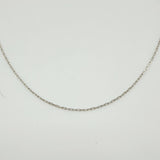 Cadena Cajón 1.1gr / 15 3/4 in / 1mm Oro Blanco +3 18K ©