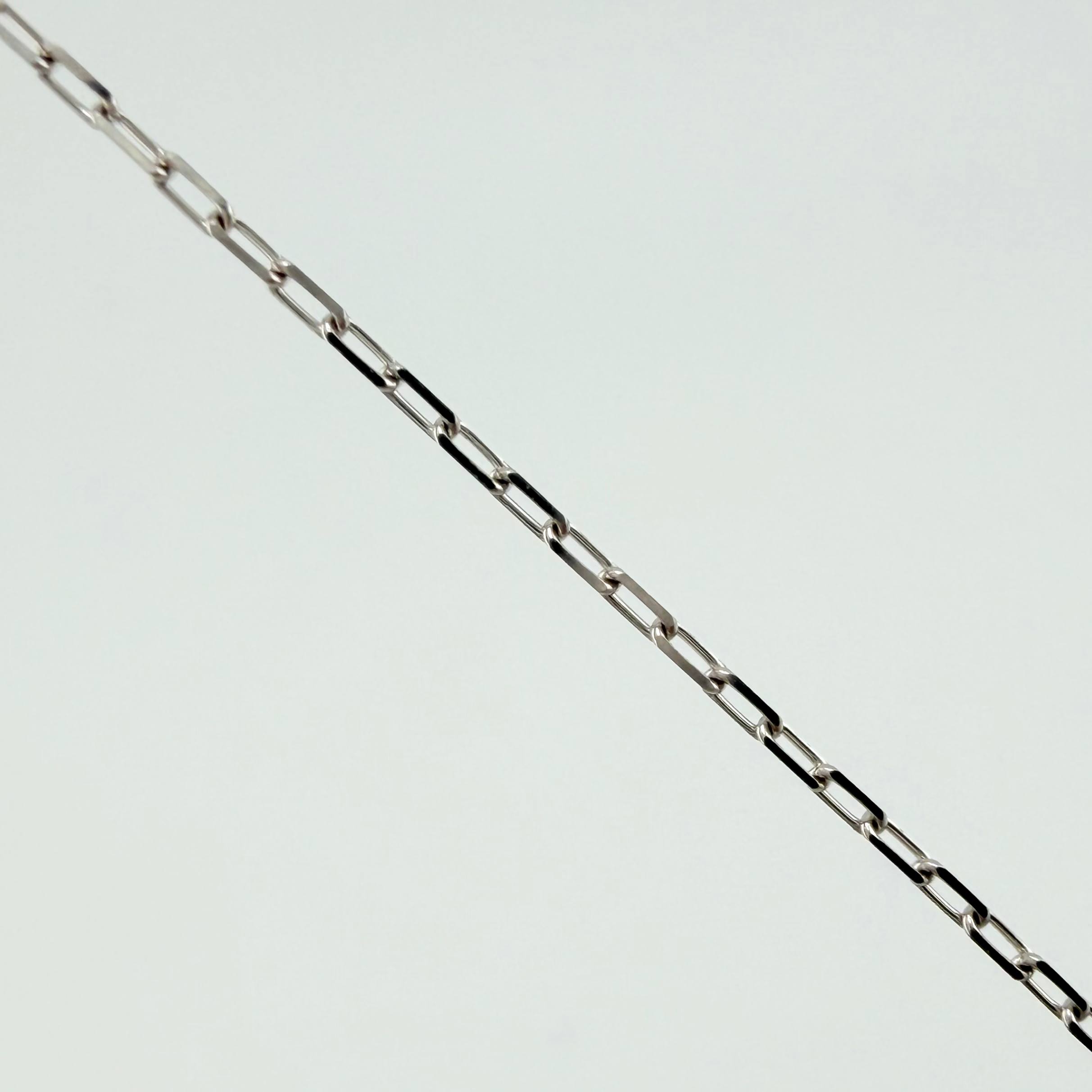 Cadena Cajón 1.1gr / 15 3/4 in / 1mm Oro Blanco +3 18K ©