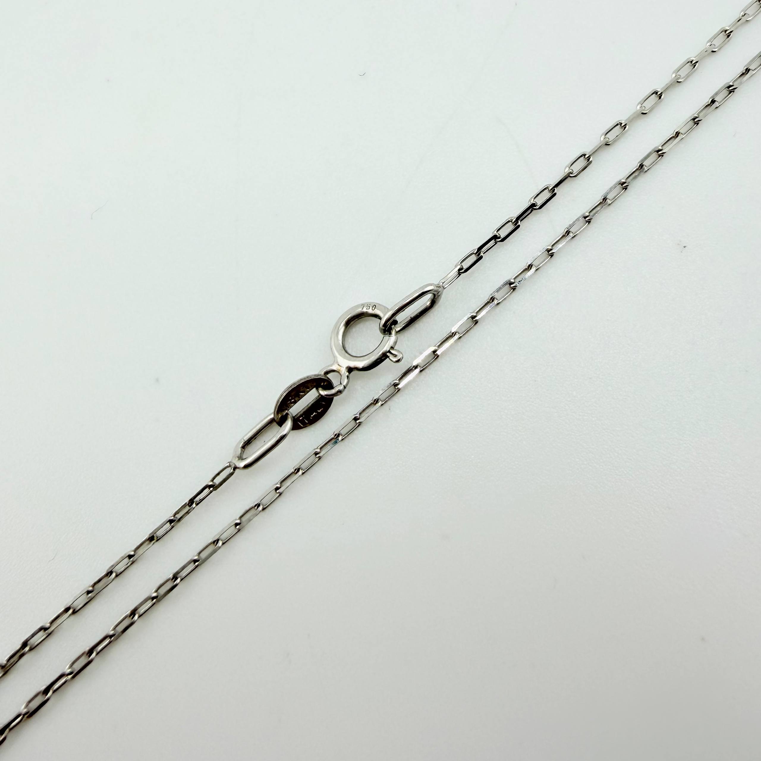 Cadena Cajón 1.1gr / 15 3/4 in / 1mm Oro Blanco +3 18K ©