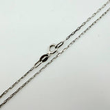 Cadena Cajón 1.1gr / 15 3/4 in / 1mm Oro Blanco +3 18K ©