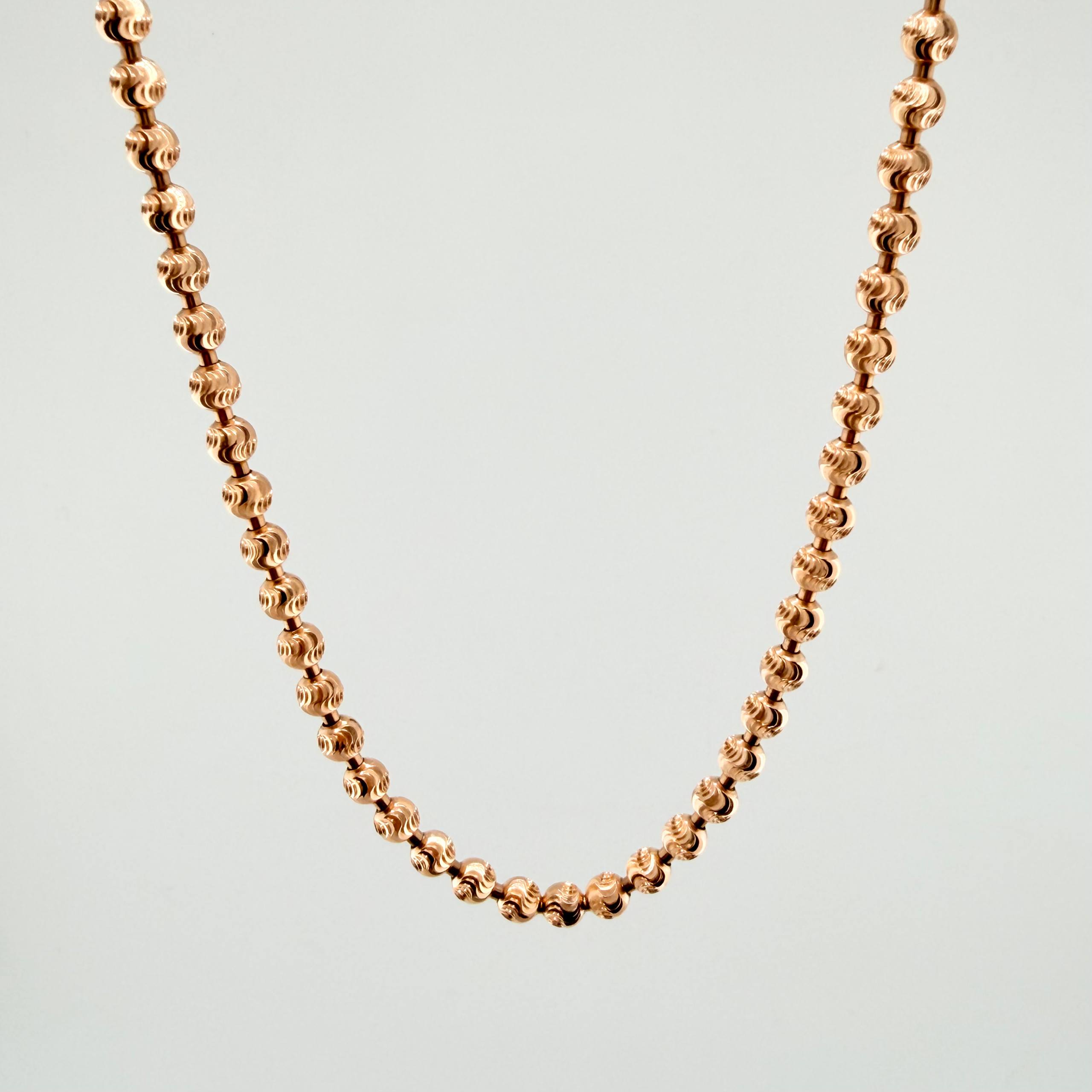 Cadena Militar Media Luna 29.6gr / 23 1/2 in / 5mm Oro Rosa Nac.Esp. 18K ©