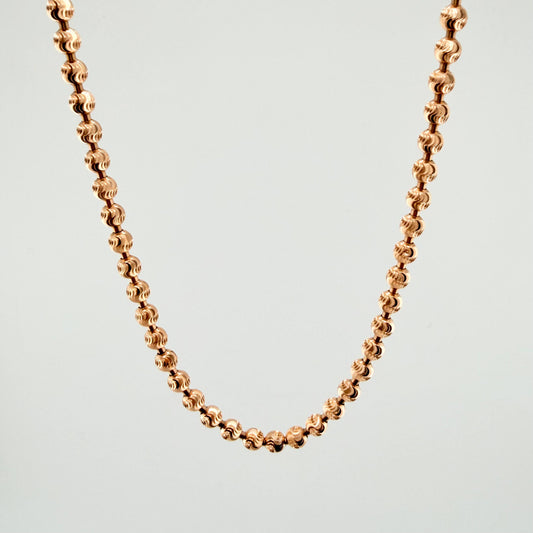 Cadena Militar Media Luna 29.6gr / 23 1/2 in / 5mm Oro Rosa Nac.Esp. 18K ©