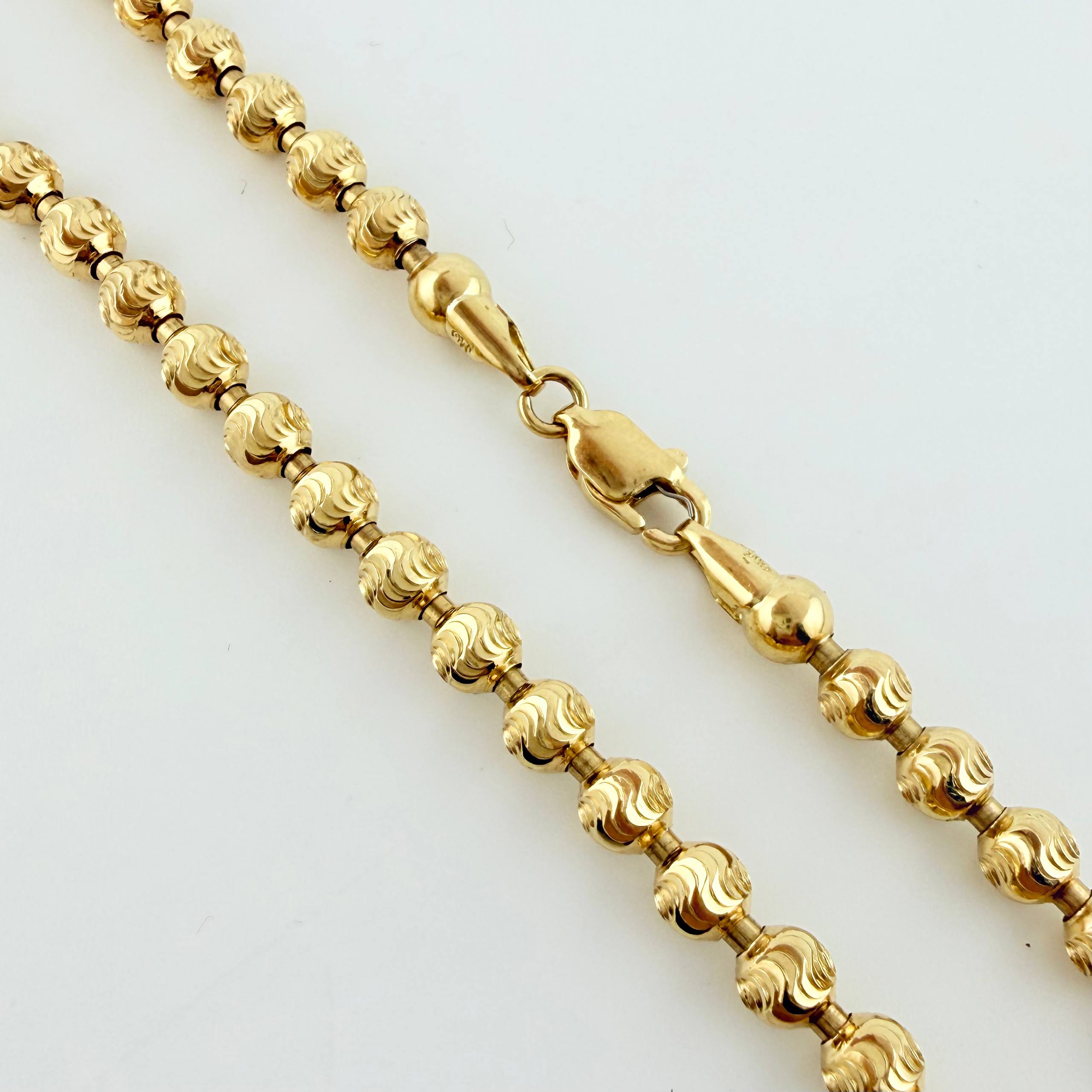 Cadena Militar Media Luna 34.9gr / 23 1/2 in / 5mm Oro Amarillo Nac.Esp. 18K ©