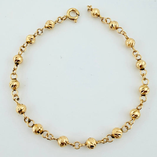 Pulso Tipo Militar 2.65gr / 6 1/4 in / 4mm Oro Amarillo 18K ©