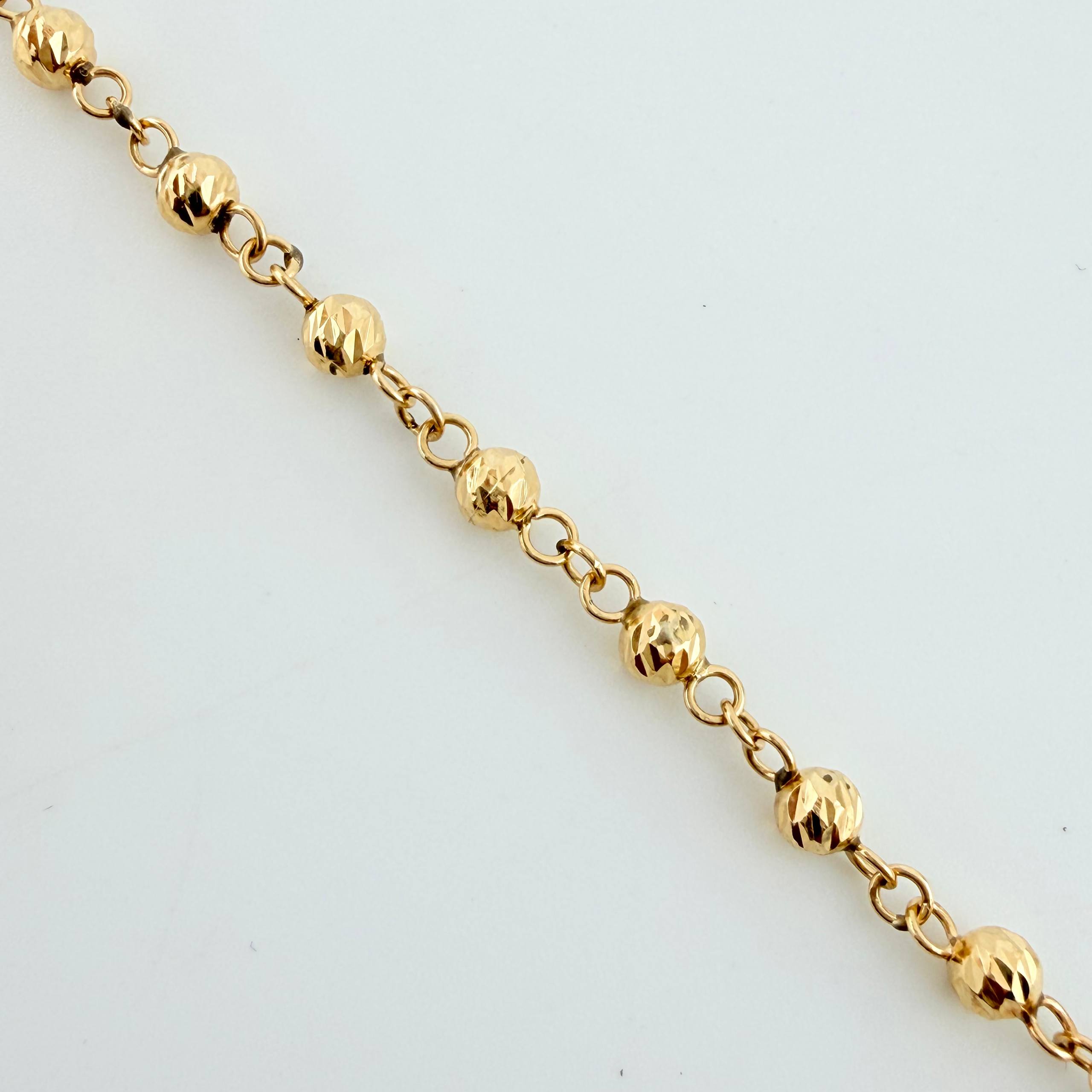 Pulso Tipo Militar Diamantado 1.85gr / 6 1/4 in / 3mm Oro Amarillo 18K ©