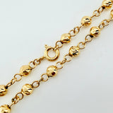 Pulso Tipo Militar Diamantado 1.85gr / 6 1/4 in / 3mm Oro Amarillo 18K ©