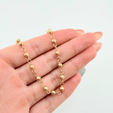 Pulso Tipo Militar Diamantado 1.85gr / 6 1/4 in / 3mm Oro Amarillo 18K ©