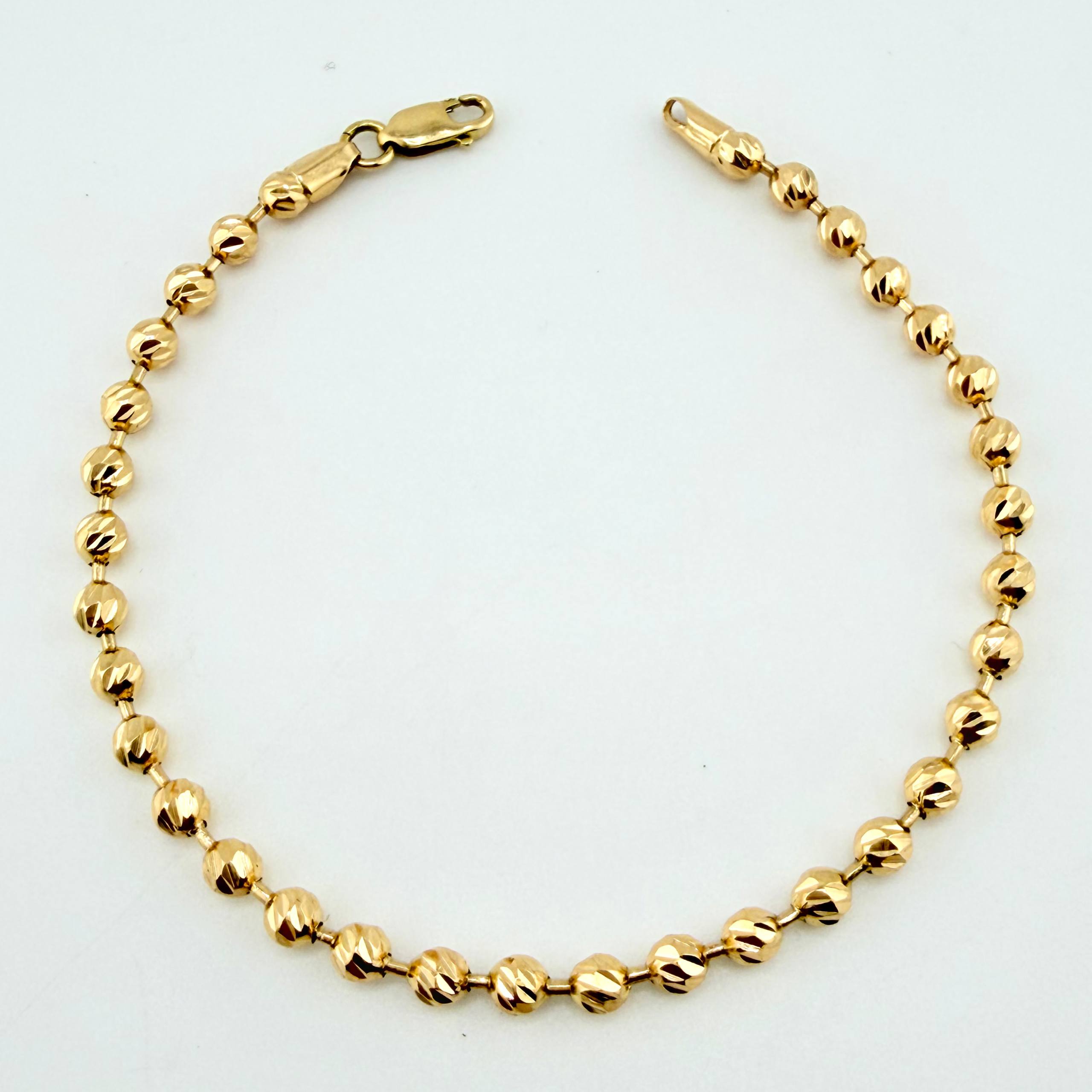 Pulso Militar 6.05gr / 7 1/4 in / 4mm Oro Amarillo Nac.Esp. 18K