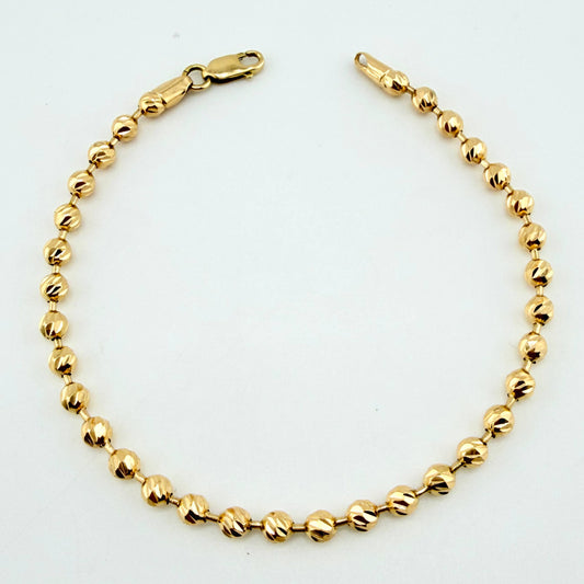 Pulso Militar 6.2gr / 7 in / 4mm Oro Amarillo Nac.Esp. 18K