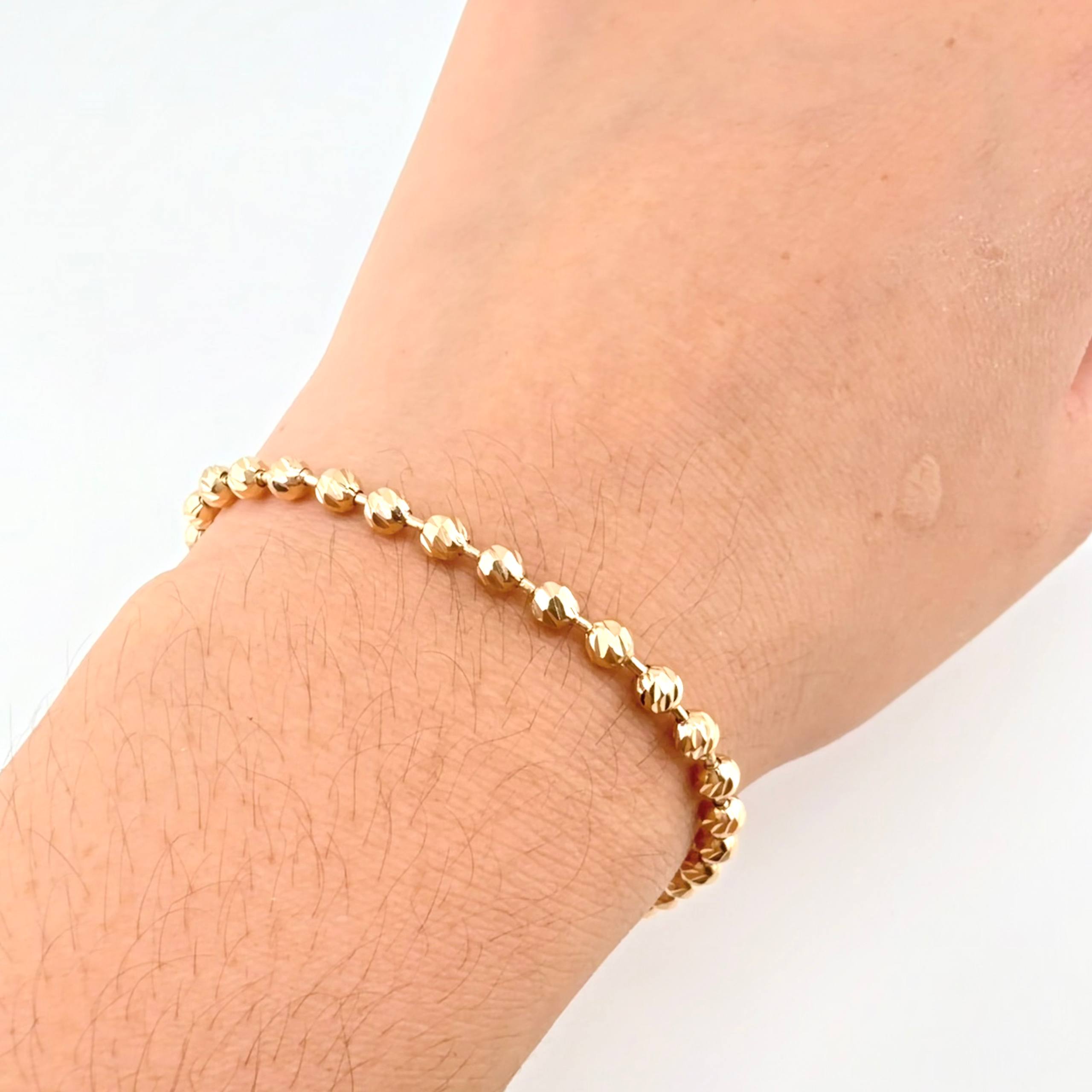 Pulso Militar 6.05gr / 7 1/4 in / 4mm Oro Amarillo Nac.Esp. 18K