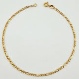 Tobillera Figaro 1.75gr / 9 1/2 in / 2.4mm Oro Amarillo +1 18K ©