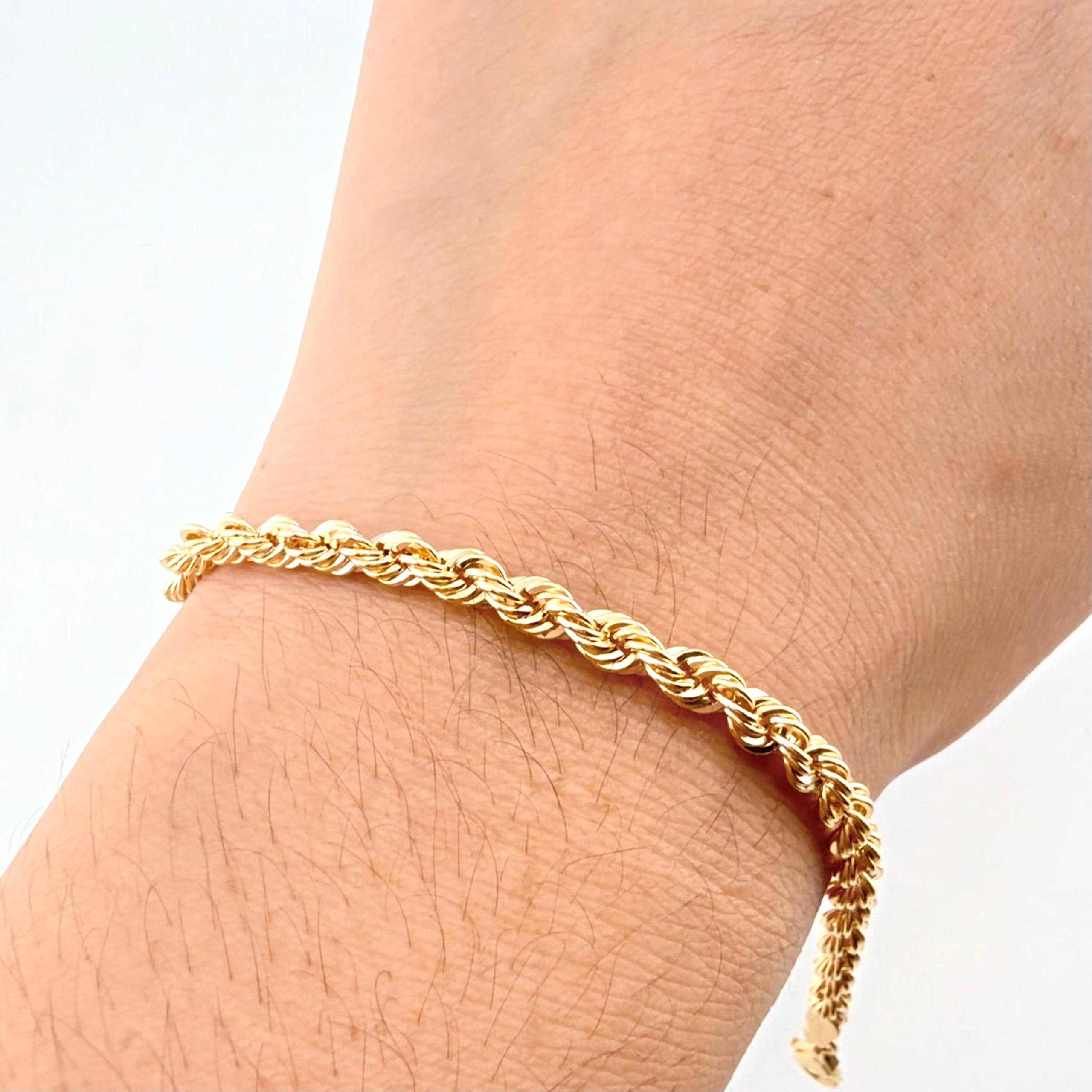 Pulso Lazo 3.85gr / 7 3/4 in / 3.8mm Oro Amarillo +3 18K