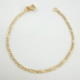 Pulso Figaro 1.4gr / 7 1/2 in / 2.4mm Oro Amarillo +1 18K *