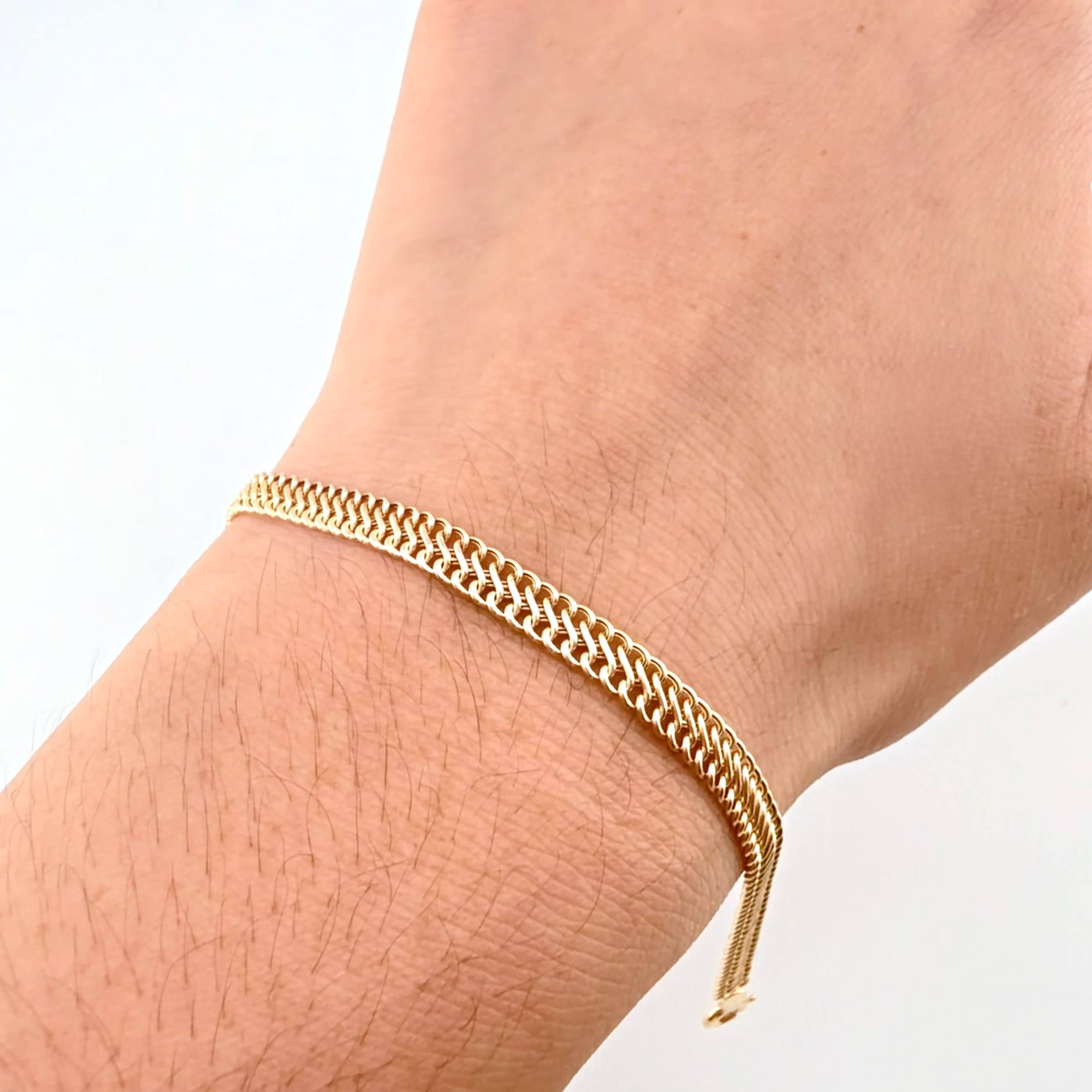 Pulso Sedusa 2.7gr / 7 1/2 in / 4.6mm Oro Amarillo +3 18K ©