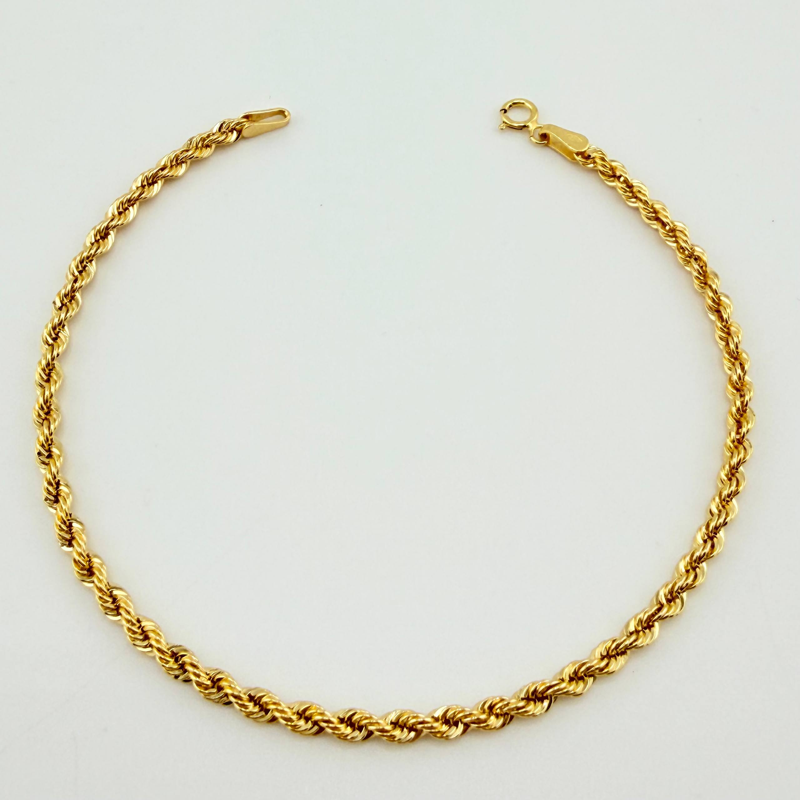 Pulso Lazo 1.85gr / 7 1/4 in / 2.7mm Oro Amarillo +3 18K *