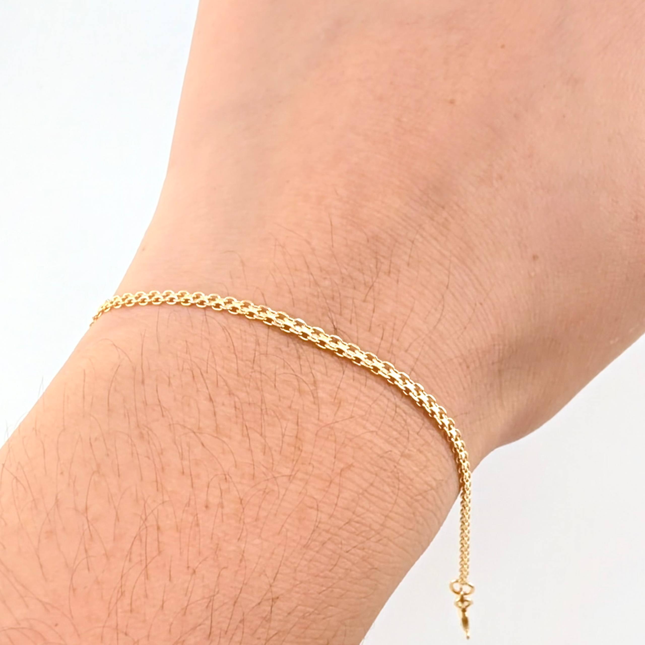 Pulso Chino 2.15gr / 7 3/4 in / 2.2mm Oro Amarillo +1 18K ©