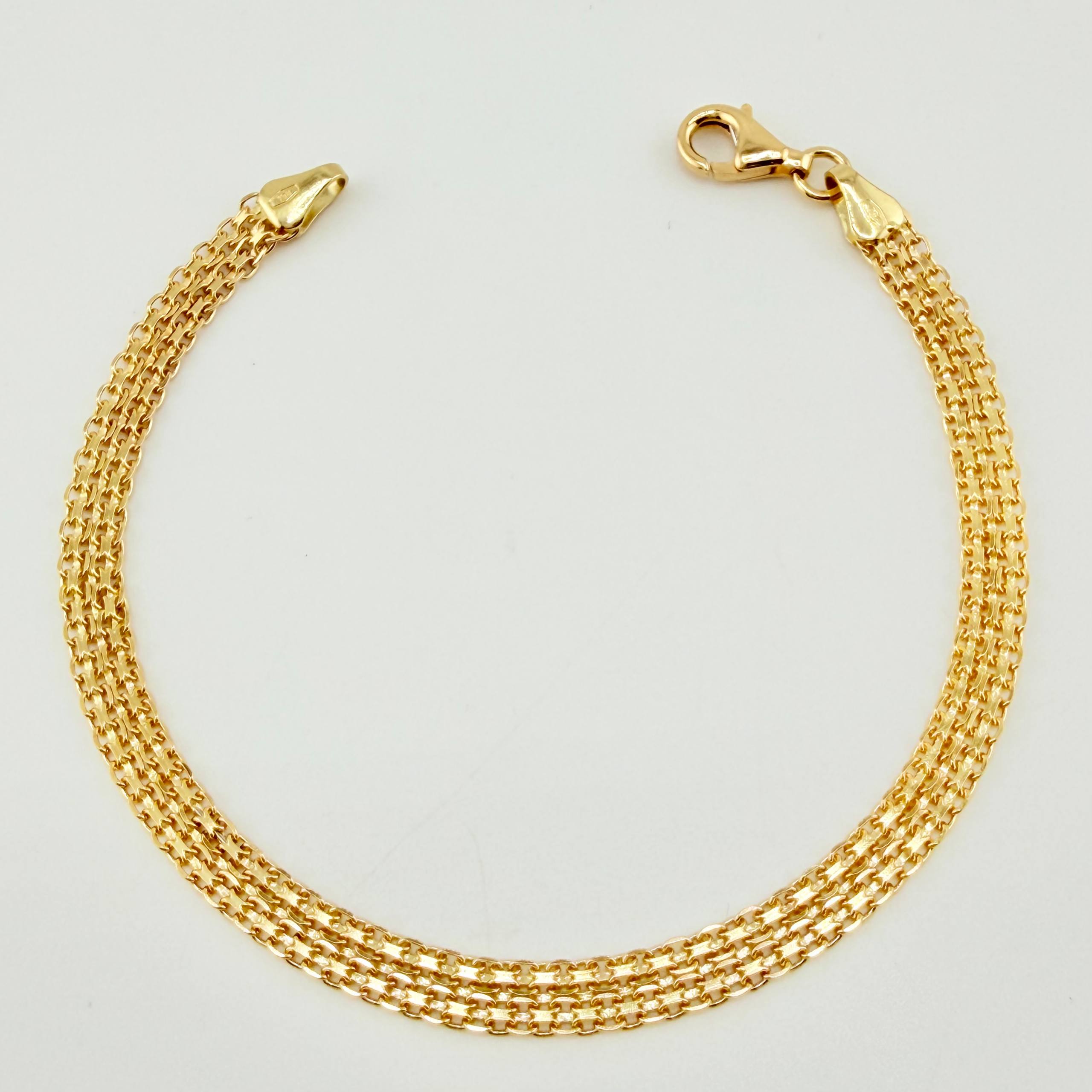 Pulso Chino 5.55gr / 7 1/2 in / 4.8mm Oro Amarillo +1 18K ©