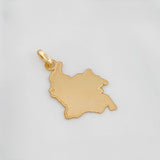 Dije Placa Mapa Colombia 1.2 g / 1 1/4 in Oro Amarillo 18K