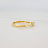 Anillo Solitario Diamantes 25 Pts 1.5 g / T7 1/2 Oro Amarillo 18K