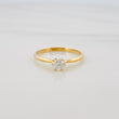 Diamond Solitaire Ring 24 Pts 1.6 g / T5 1/2 Yellow Gold 18K