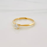 Anillo Solitario Diamante 26 Pts 1.7 g / T7 1/2 Oro Amarillo 18K