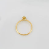 Diamond Solitaire Ring 24 Pts 1.6 g / T5 1/2 Yellow Gold 18K