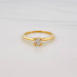 Anillo Solitario Diamante 24 Pts 2.8 g / T7 Oro Amarillo 18K