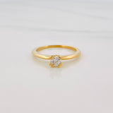 Anillo Solitario Diamante 24 Pts 2.8 g / T7 Oro Amarillo 18K