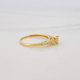 Anillo Solitario Diamantes 36 Pts 1.95 g / T7 1/4 Oro Amarillo 18K
