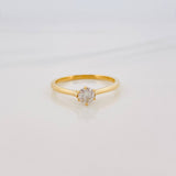 Anillo Solitario Diamante 25 Pts 1.7 g / T6 Oro Amarillo 18K