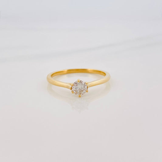 Anillo Solitario Diamante 24 Pts 1.65 g / T6 3/4 Oro Amarillo 18K
