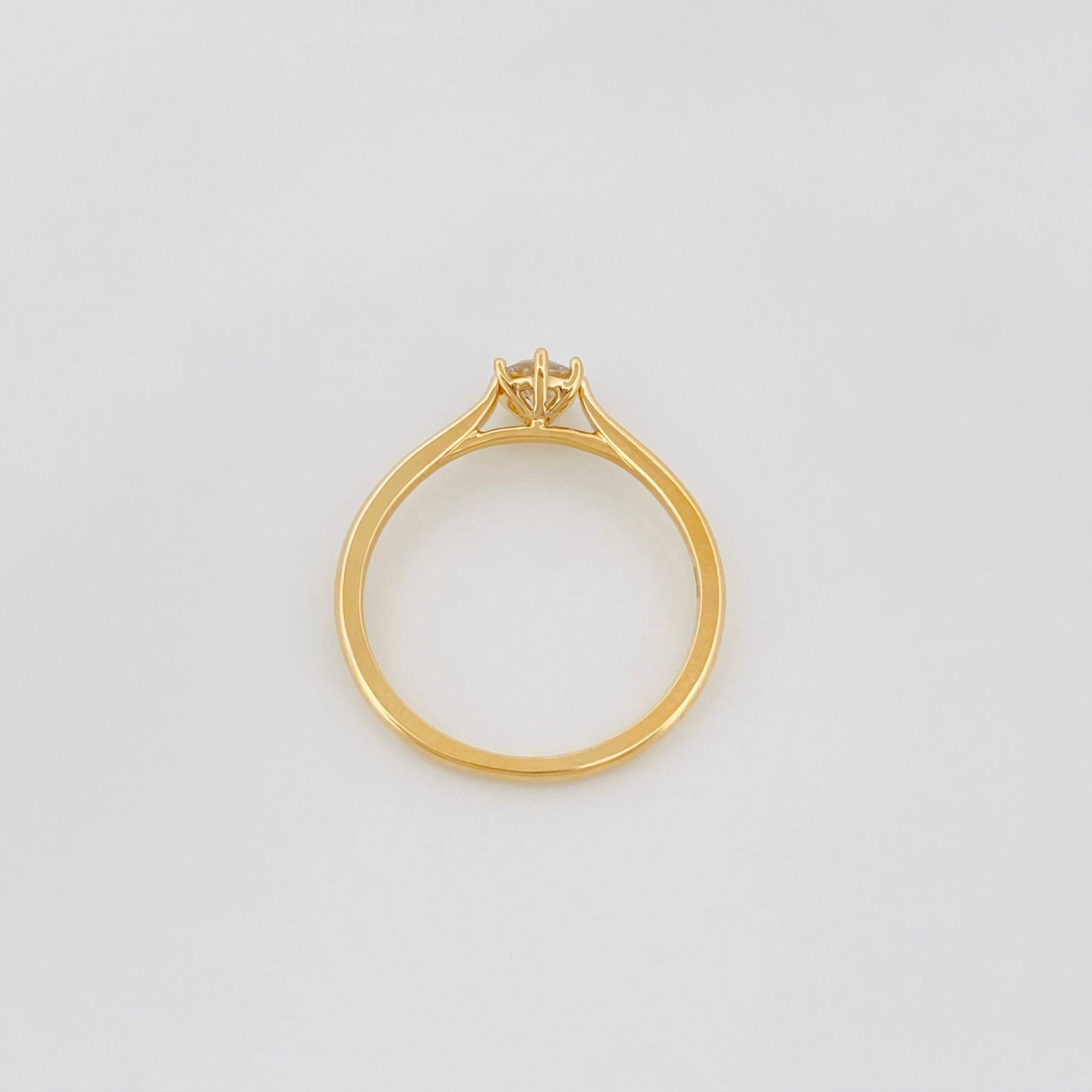 Anillo Solitario Diamante 26 Pts 1.75 g / T6 3/4 Oro Amarillo 18K