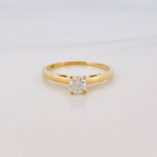 Anillo Solitario Diamantes 30  Pts 2.05 g / T6 3/4 Oro Amarillo 18K