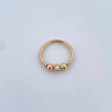 Ring Beads 1.95gr / T8 / 4mm Diamond Cut Three 18K Golds &