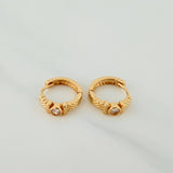 Candongas Amuleto Maya 2.95gr / 1.3cm / Oro Amarillo 18K $