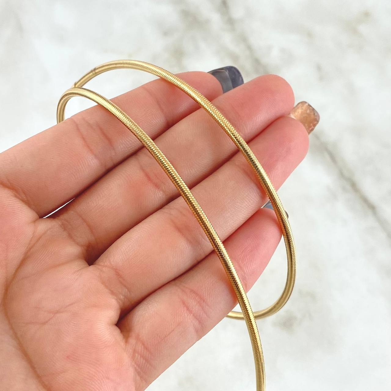 Cadena Reticulada Flexible 5.6gr / 45cm-50cm / 2.4mm Oro Amarillo +4 18K (Oferta)
