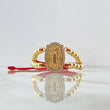 Pulsera Roja Virgen Guadalupe Doble 12gr / 6mm Bolas Lisas 20und Circones Fucsia Verde Oro Amarillo 18K ©
