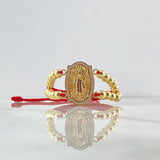 Pulsera Roja Virgen Guadalupe Doble 12gr / 6mm Bolas Lisas 20und Circones Fucsia Verde Oro Amarillo 18K ©