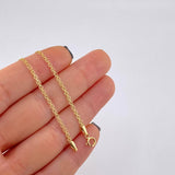 Cadena China 3g / 45cm / 2.2mm Oro Amarillo 18K