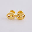 Stud Earrings Gc Diamond Cut 0.75 g / in / 6.4 mm Yellow Gold 18K