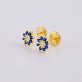 Topos Flor Ocho Petalos 0.8 g / in / 6.3 mm Oro Amarillo 18K