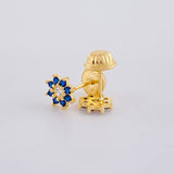 Topos Flor Ocho Petalos 0.8 g / in / 6.3 mm Oro Amarillo 18K