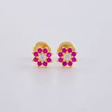 Topos Flor Ocho Petalos 0.85 g / in / 6.3 mm Oro Amarillo 18K