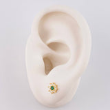 Topos Flor Ocho Petalos 0.85 g / in / 6.3 mm Oro Amarillo 18K