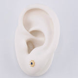 Topos Flor Ocho Petalos 0.85 g / in / 6.4 mm Oro Amarillo 18K