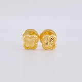 Topos Trebol Diamantados 0.45g / 4.2mm Oro Amarillo 18K