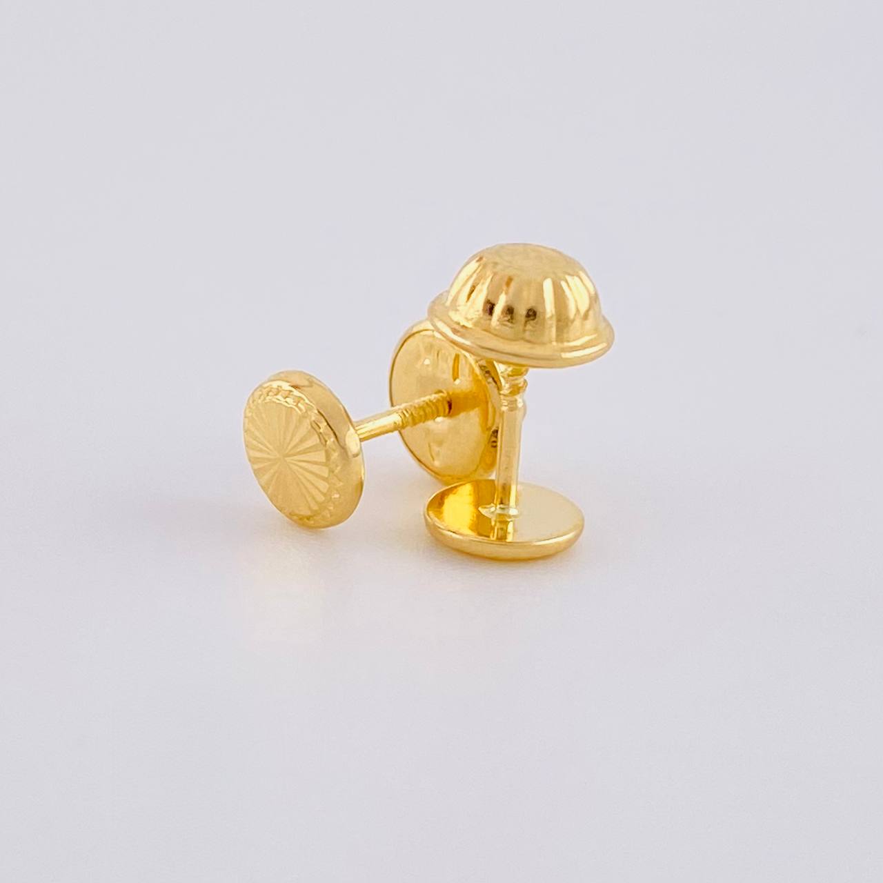 Topos Circulo Diamantado 0.4 g / in /6 mm Oro Amarillo 18K